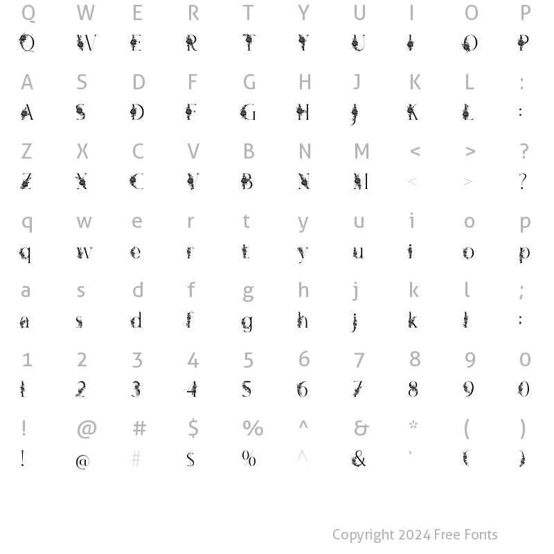 Character Map of El Katana Flo Light Flo Light