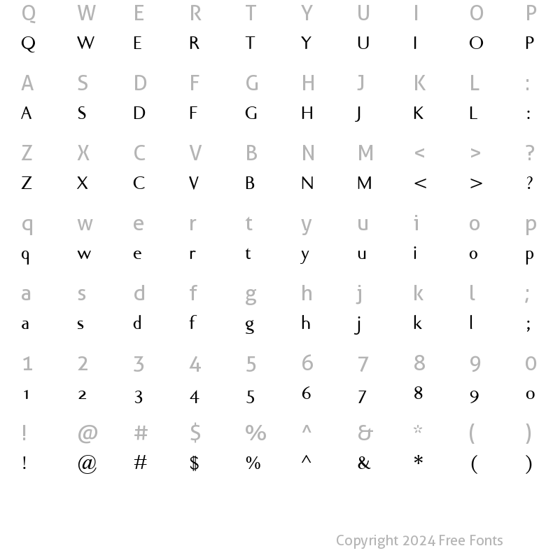 Character Map of Ela Sans Plain Regular