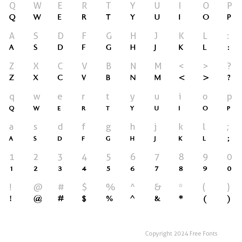 Character Map of Ela Sans XBold Caps Regular