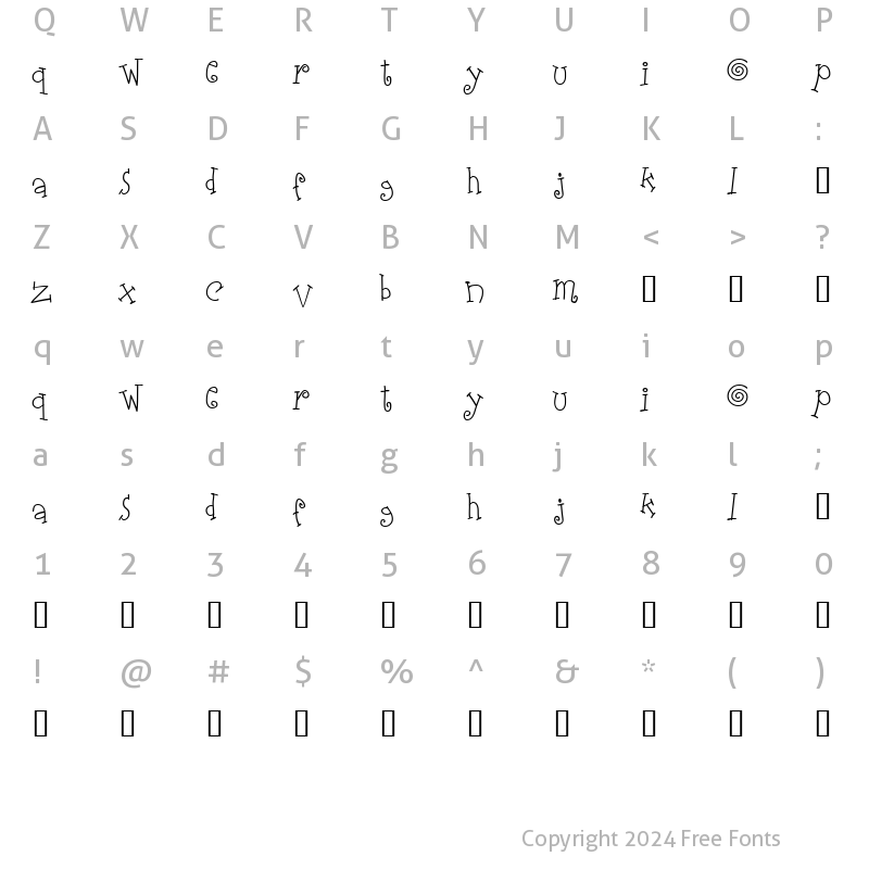 Character Map of Elastic Wrath Regular