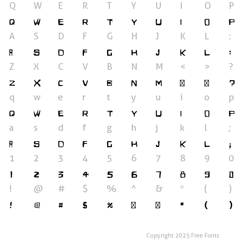 Character Map of Eldes Cordel beta3 Regular