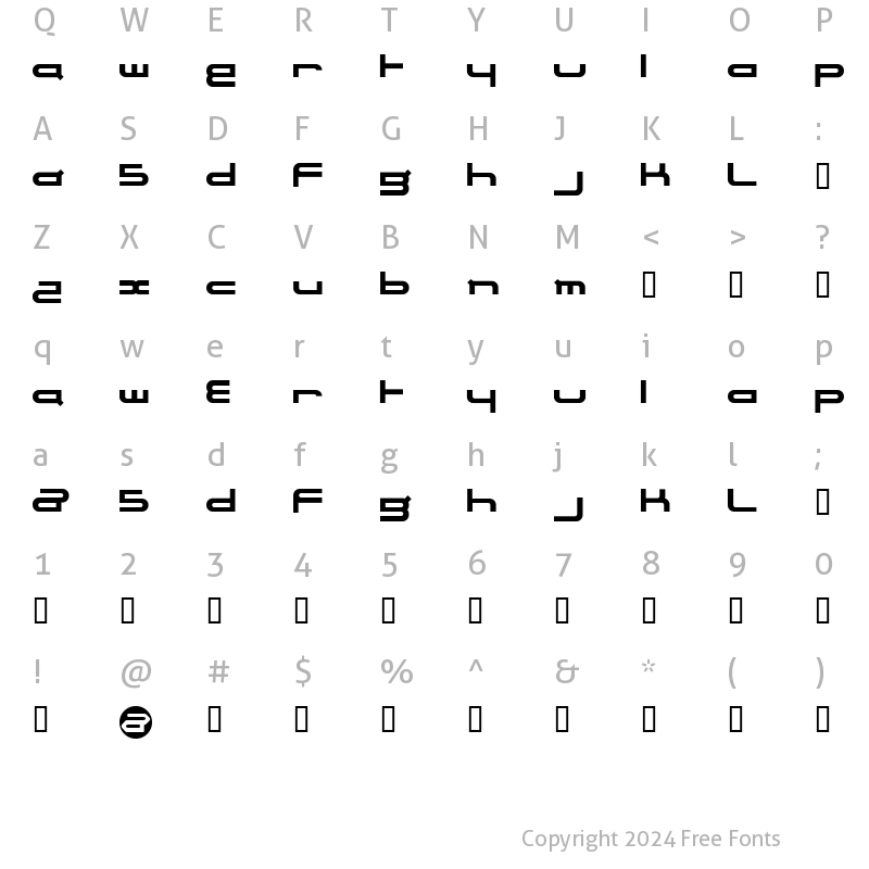 Character Map of electrance Regular