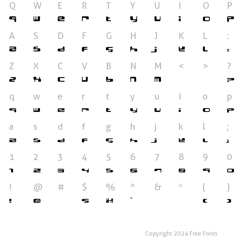 Character Map of ElectroBazar Regular