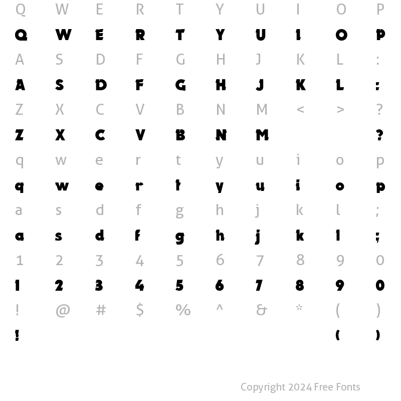 Character Map of Electron Cyr Normal