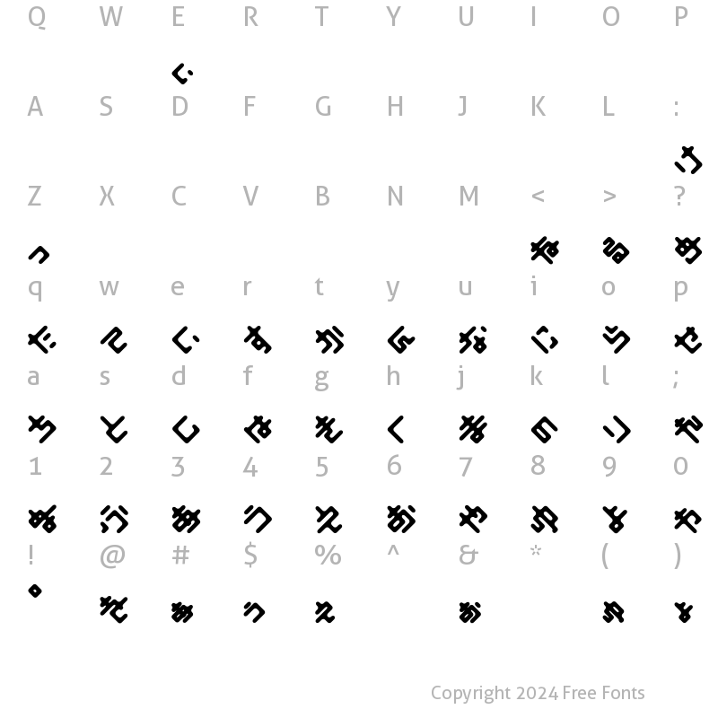 Character Map of Elekitel Regular