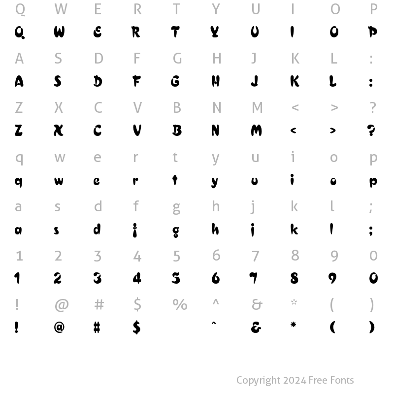 Character Map of Elektric Regular