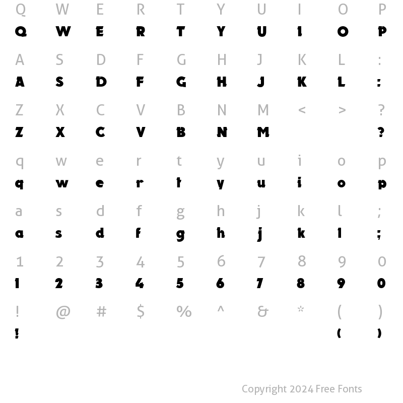 Character Map of Elektron Normal