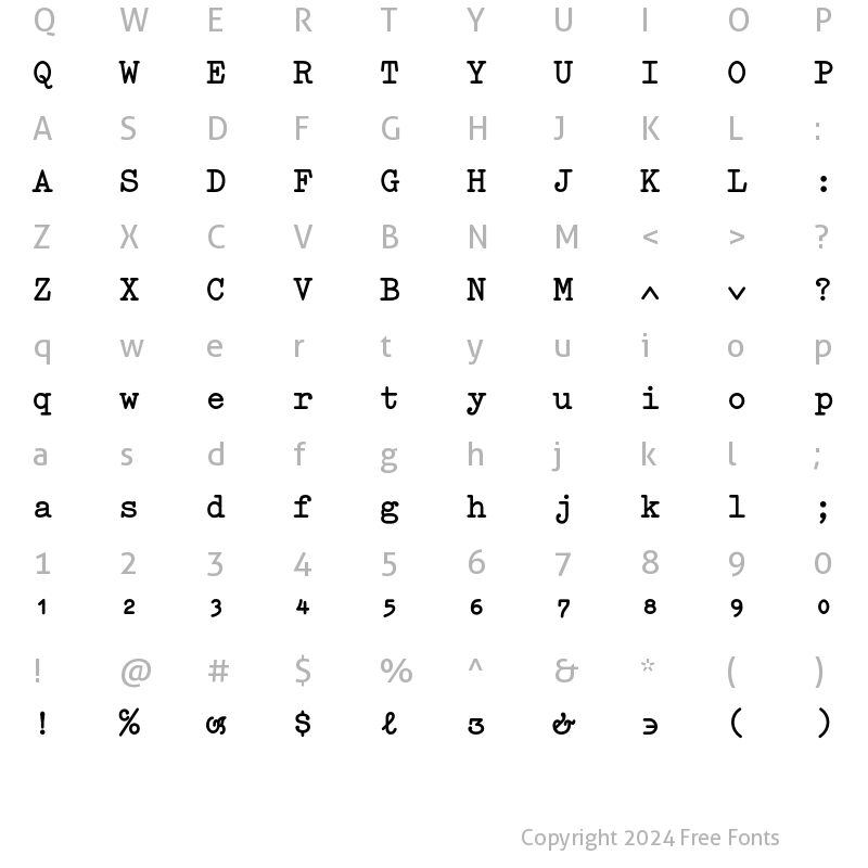 Character Map of Elementa Symbol Bold