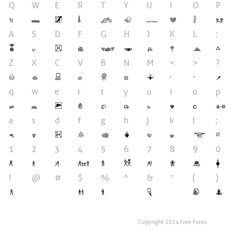 Character Map of Elementary Life Regular