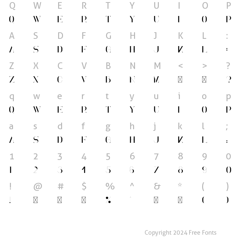 Character Map of Elena Light