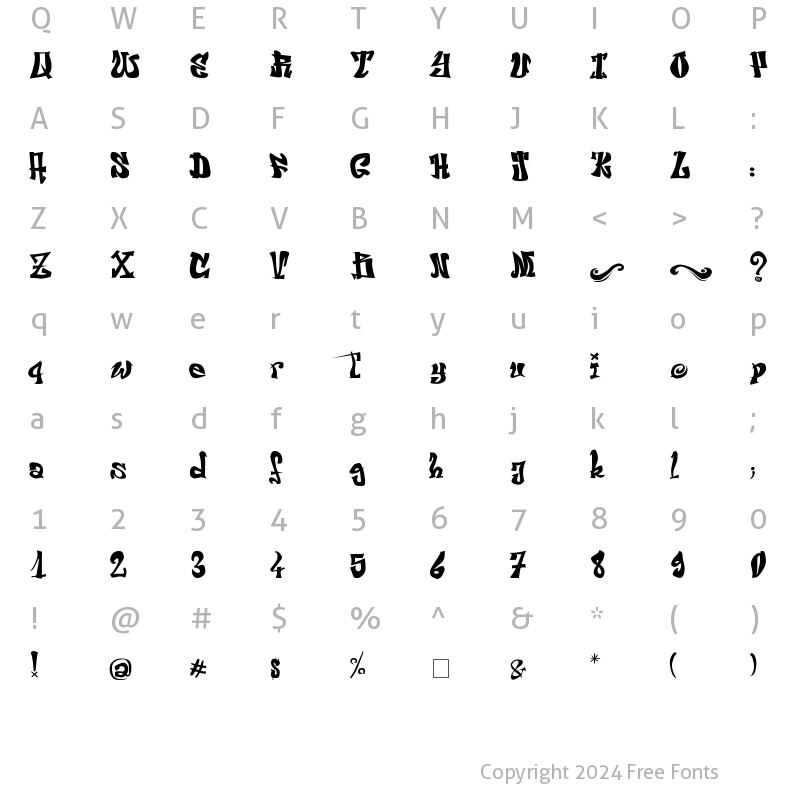 Character Map of El&Font Regular