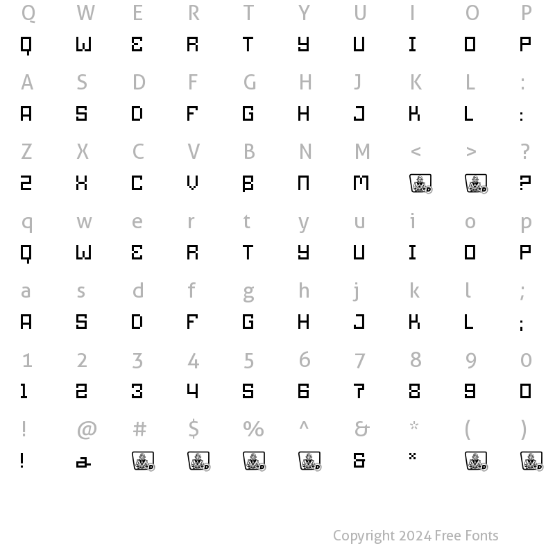 Character Map of ElGoodo Regular