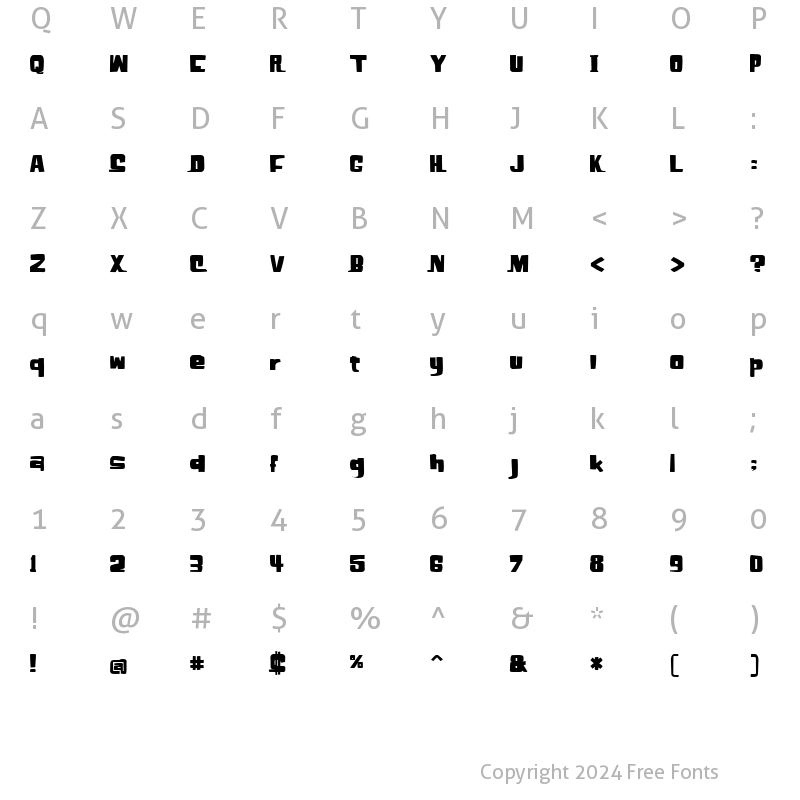 Character Map of ElHombre Regular