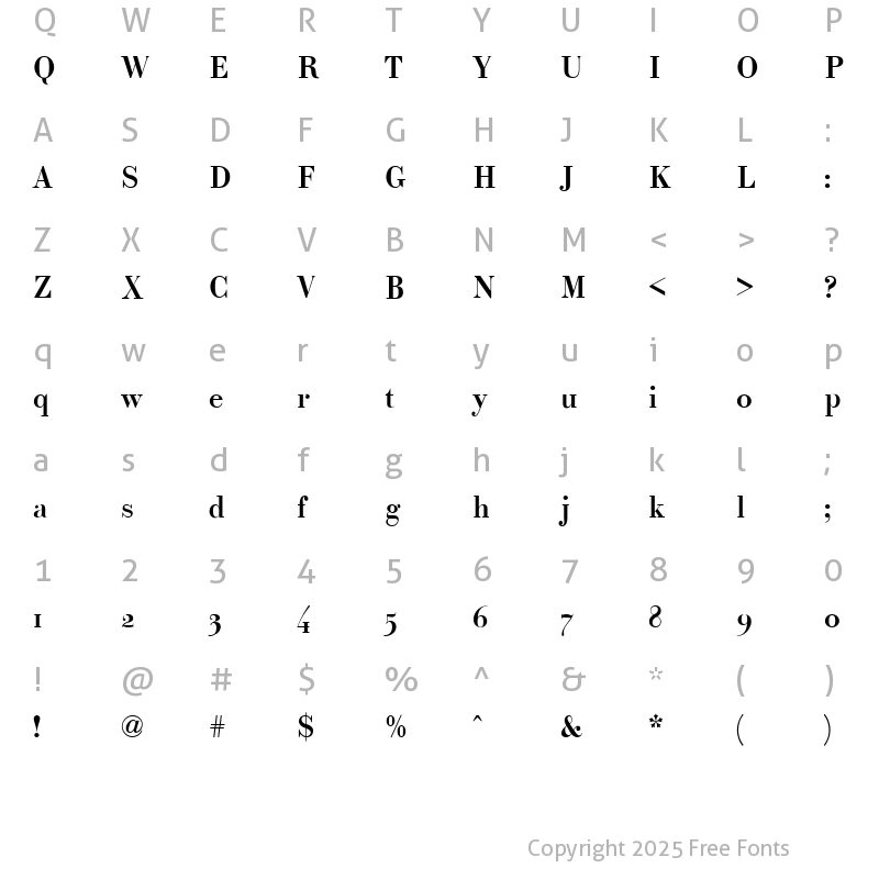 Character Map of ELIZ_AZ_PS Regular