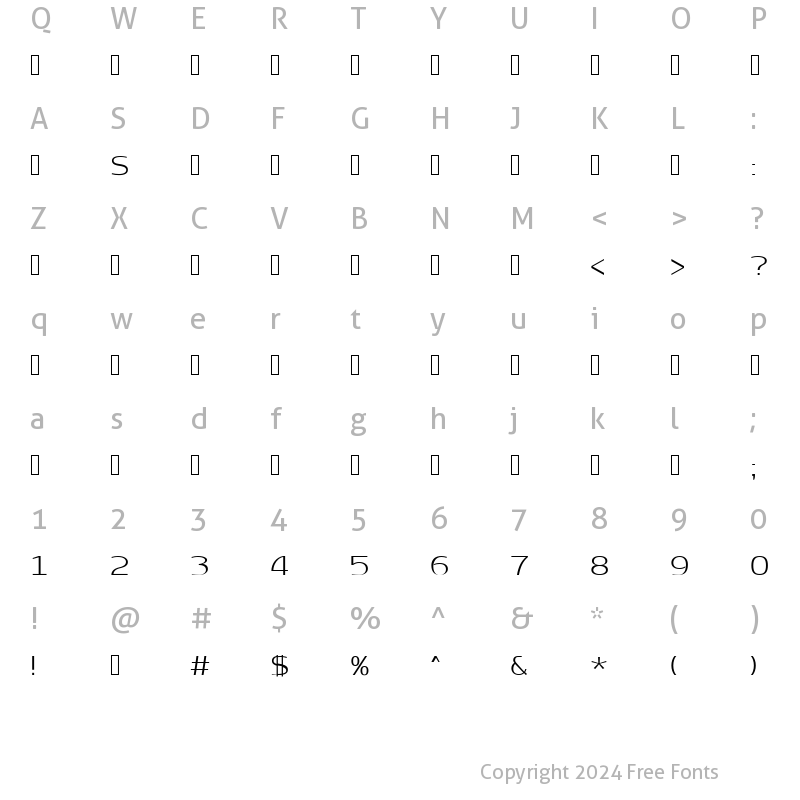 Character Map of Ellinia CLM Light