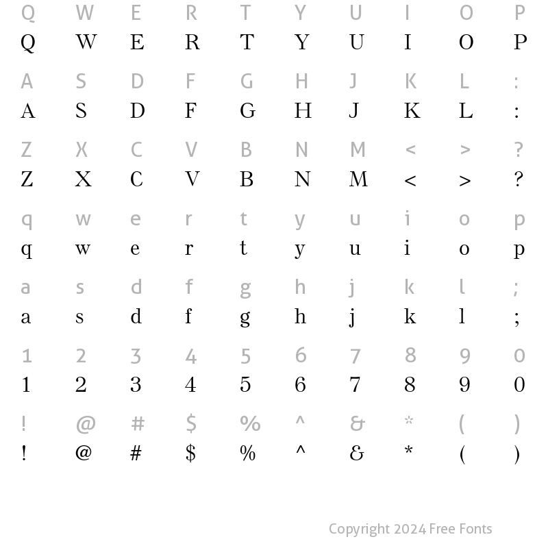 Character Map of Else NPL Std Medium