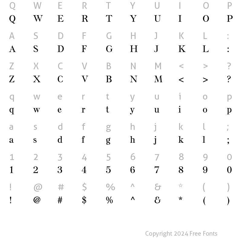 Character Map of Else NPL Std Semibold