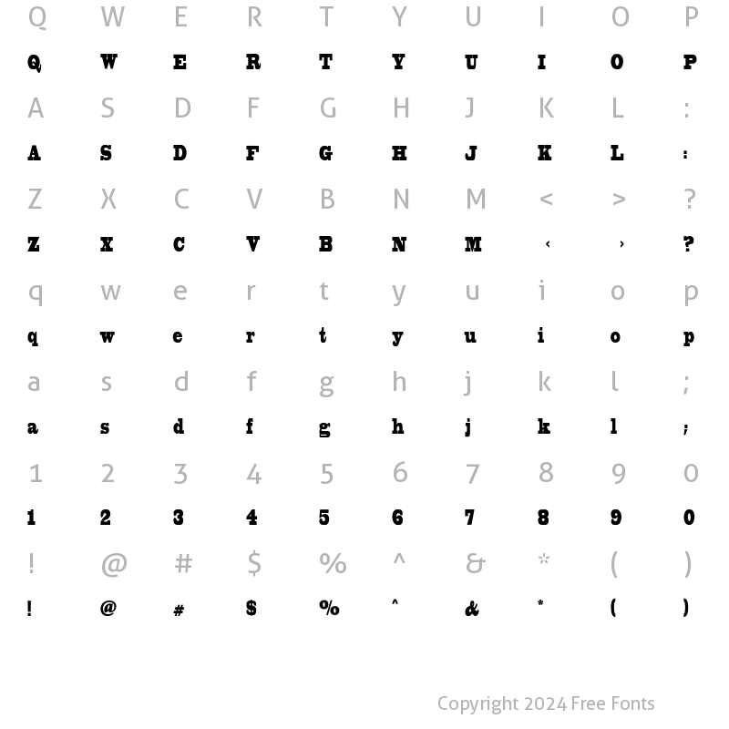 Character Map of Elsora Regular