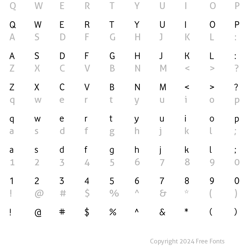 Character Map of Emad-Diana eXtra Normal