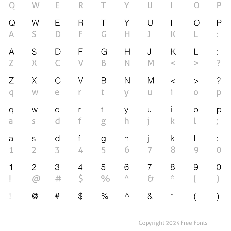 Character Map of Emad-Diana Light