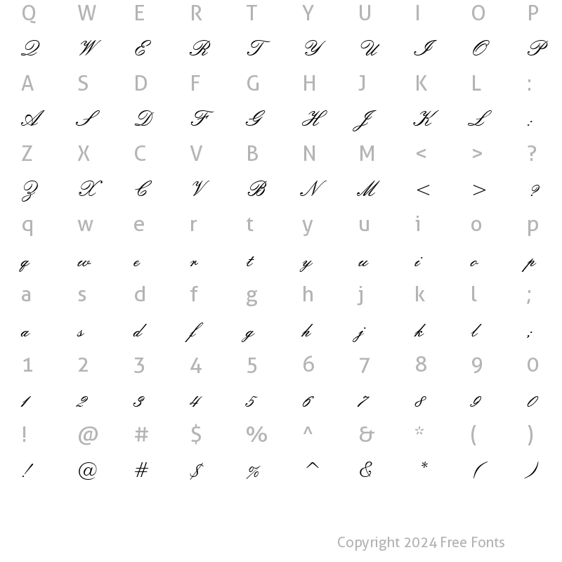 Character Map of Embassy BT Regular