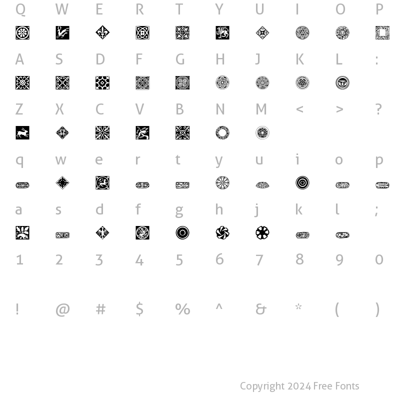 Character Map of Emblem Regular