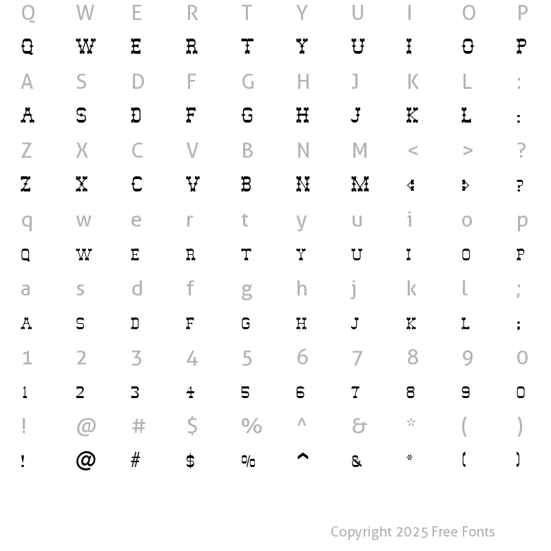 Character Map of EmelyBecker Regular