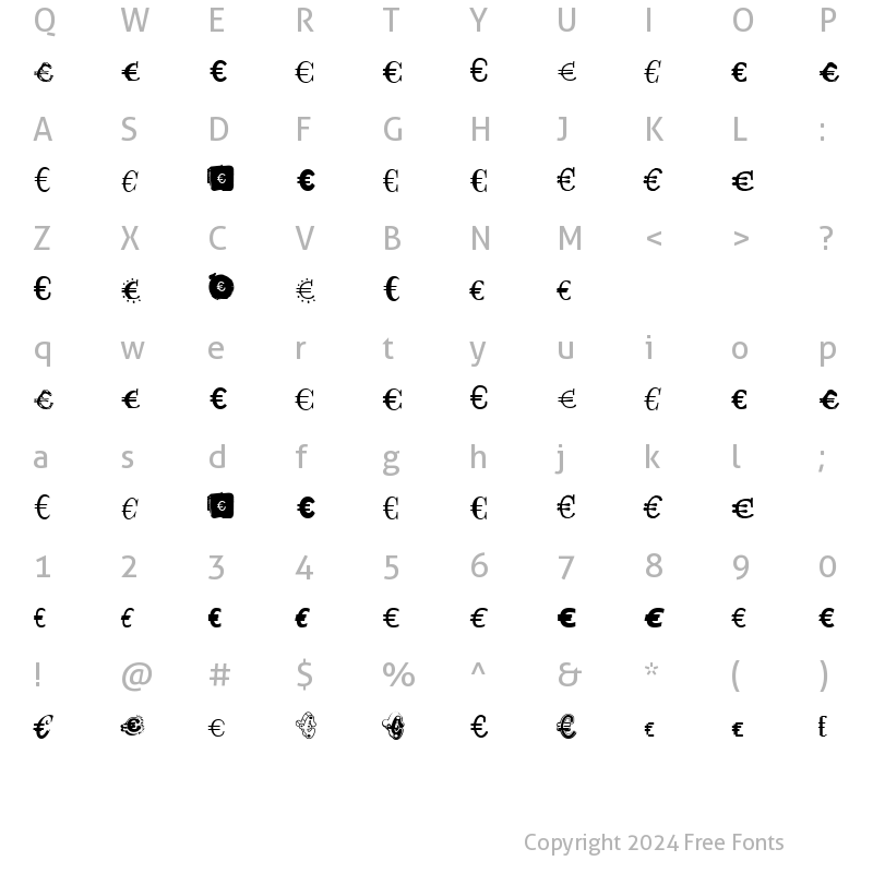 Character Map of EmigreEuro Regular