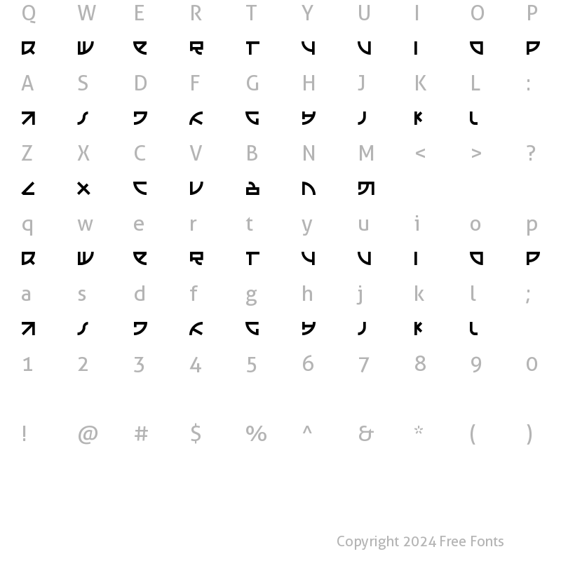 Character Map of emison Regular