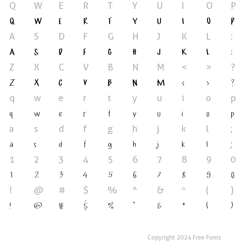 Character Map of Emma Medium