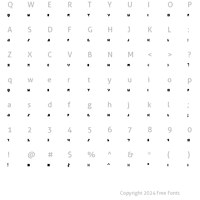 Character Map of emp_pix Regular