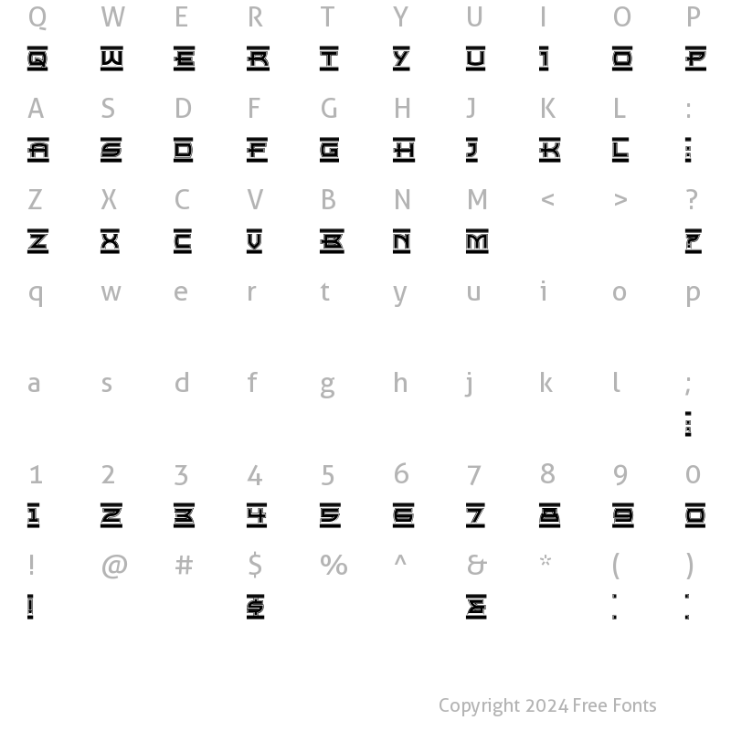 Character Map of EmpireState Regular