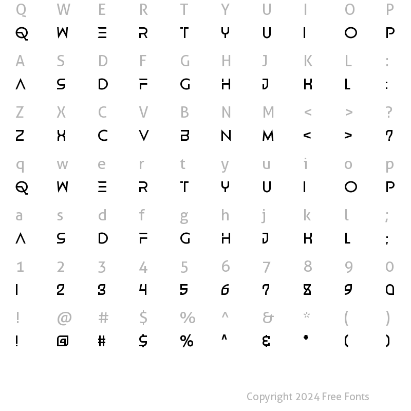 Character Map of Enclave Regular