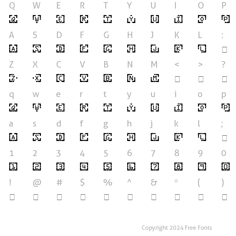 Character Map of Encounter Regular