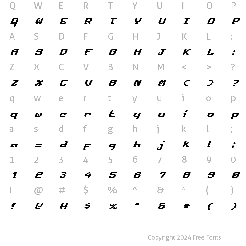 Character Map of Ensign Flandry Italic Italic