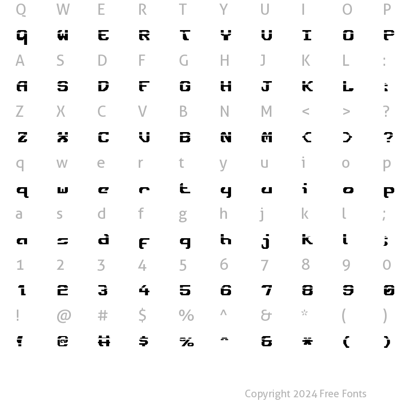 Character Map of Ensign Flandry Laser Laser