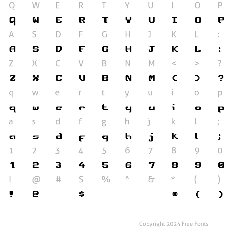 Character Map of Ensign Flandry Regular