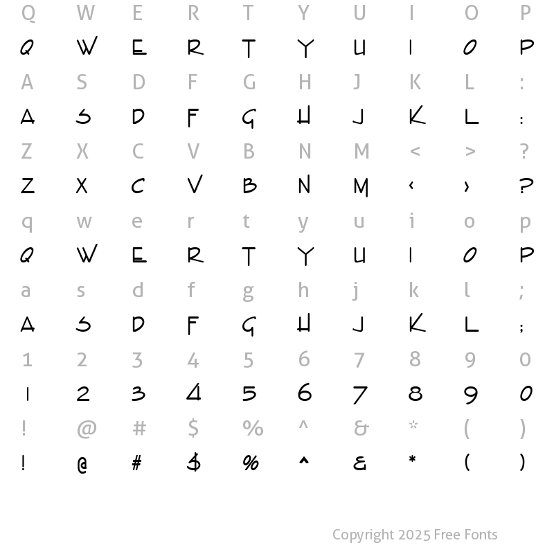 Character Map of Entebbe Bold