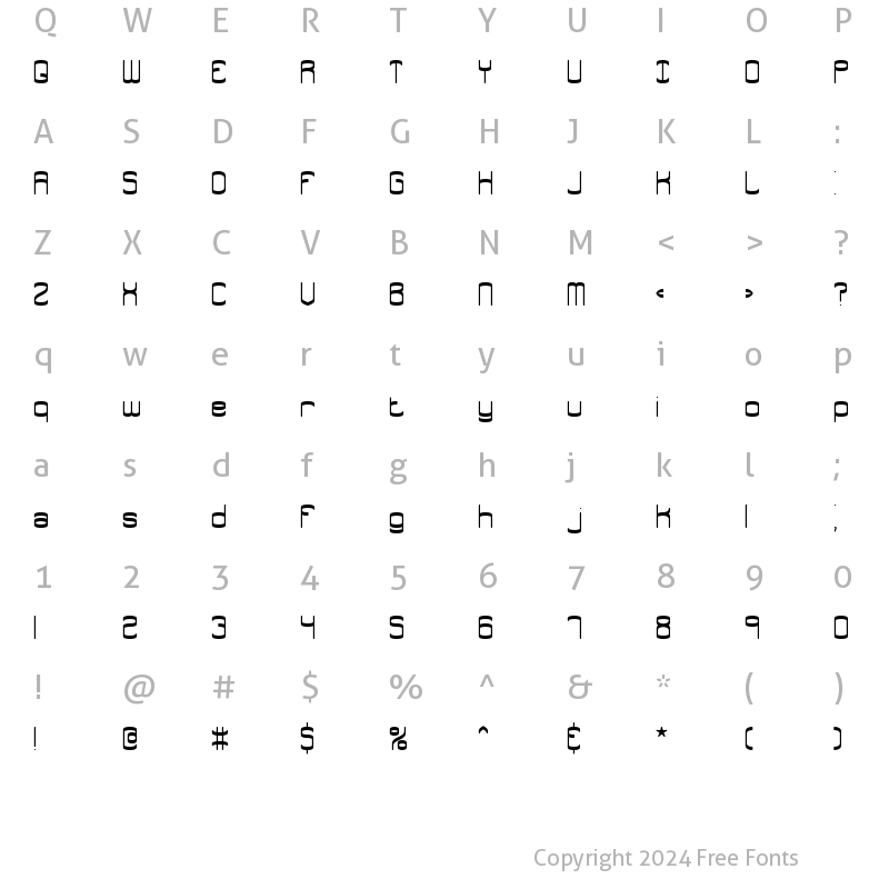 Character Map of Enthuse Solid BRK Normal