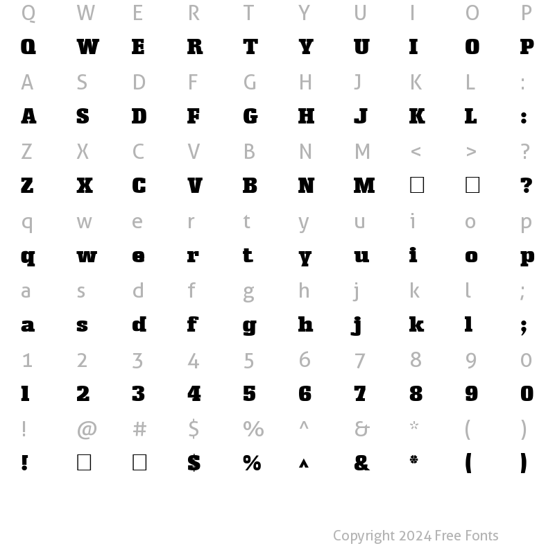 Character Map of Entrez Regular