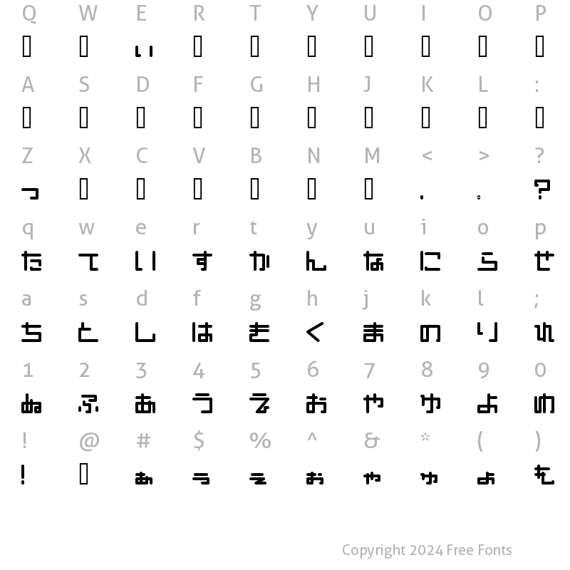 Character Map of EOPshion Regular