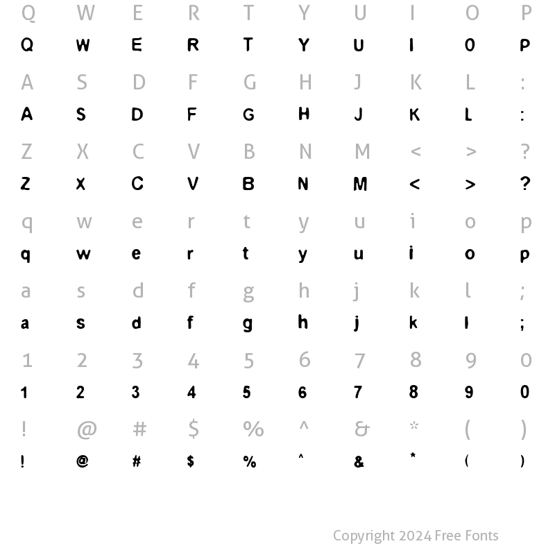 Character Map of Epilog Normal