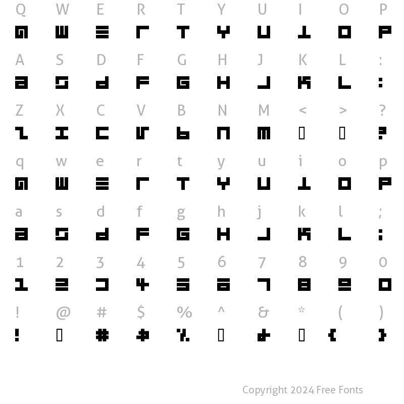 Character Map of Epps Evans Black