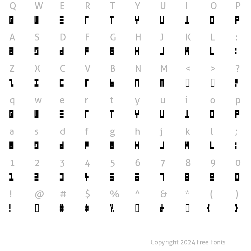 Character Map of Epps Evans Narrow Black Regular