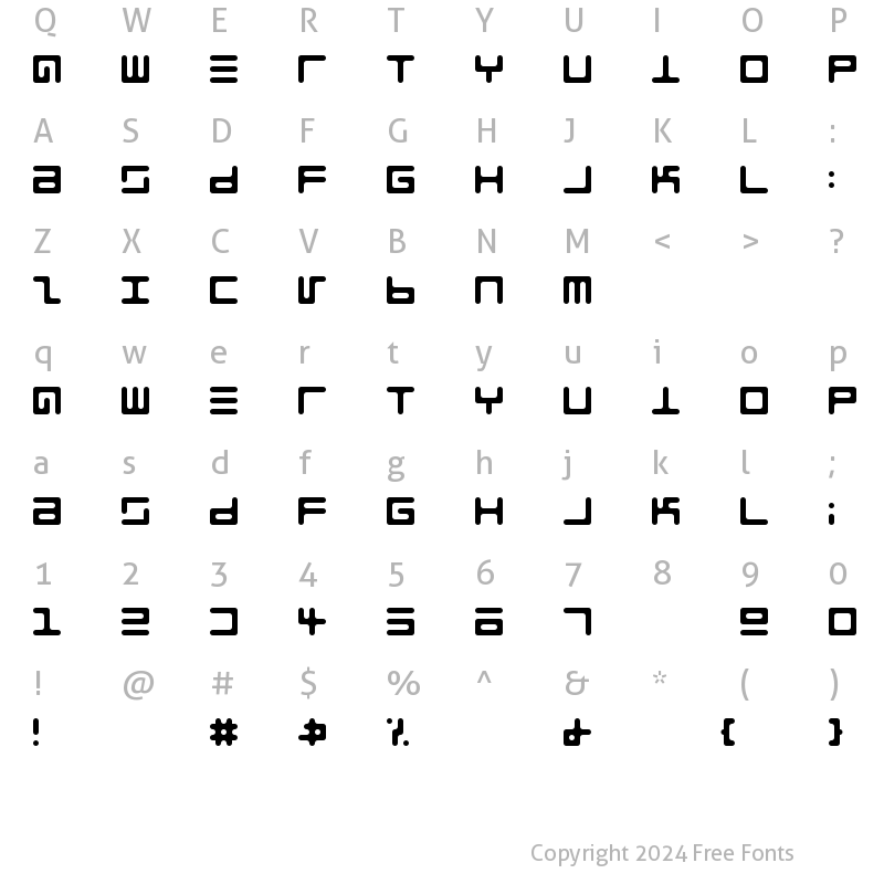 Character Map of EppsEvans Round Regular