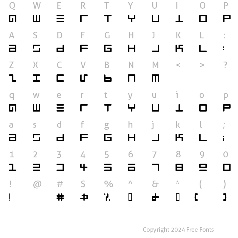 Character Map of Eppy Evans Round Regular