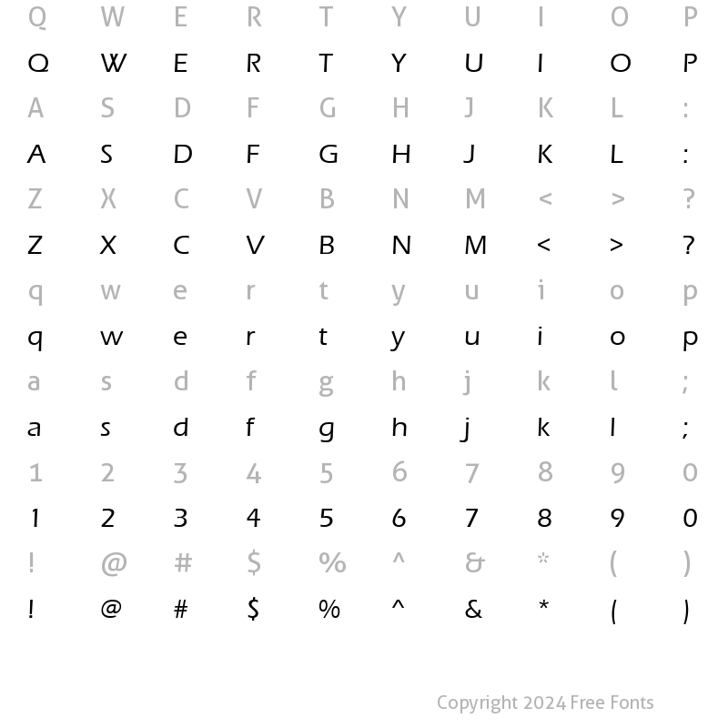 Character Map of ErasItcTEEMed Regular