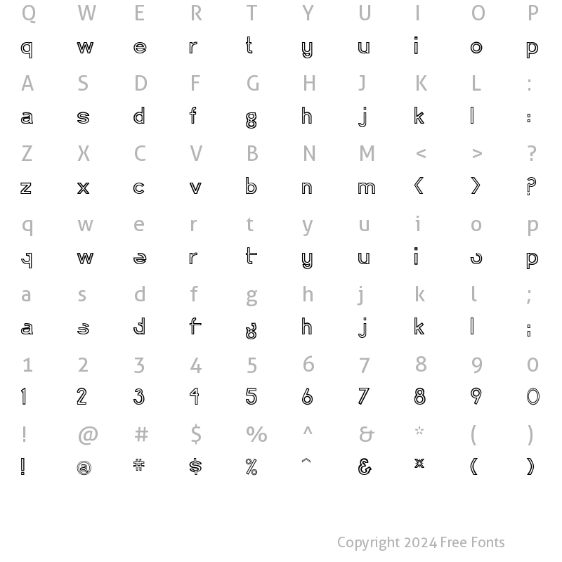 Character Map of Erasure Medium