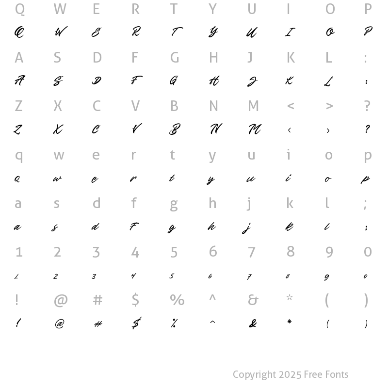 Character Map of Erawati Regular