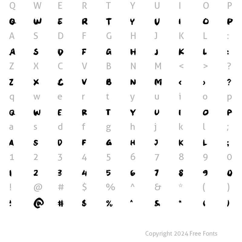 Character Map of Ermua Regular